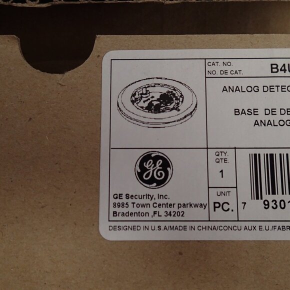 GE Security B4U Analog Detector Base New in box - Picture 5 of 5